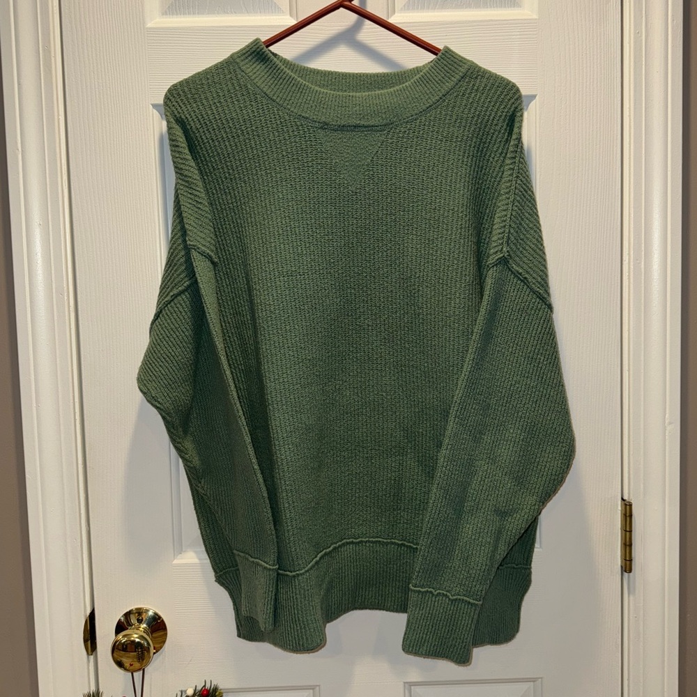 Aerie Green Knit Sweater